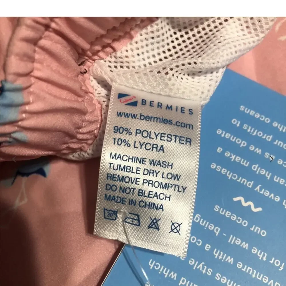 Bermies Swim Trunks Swim Shorts Pink Flamingo